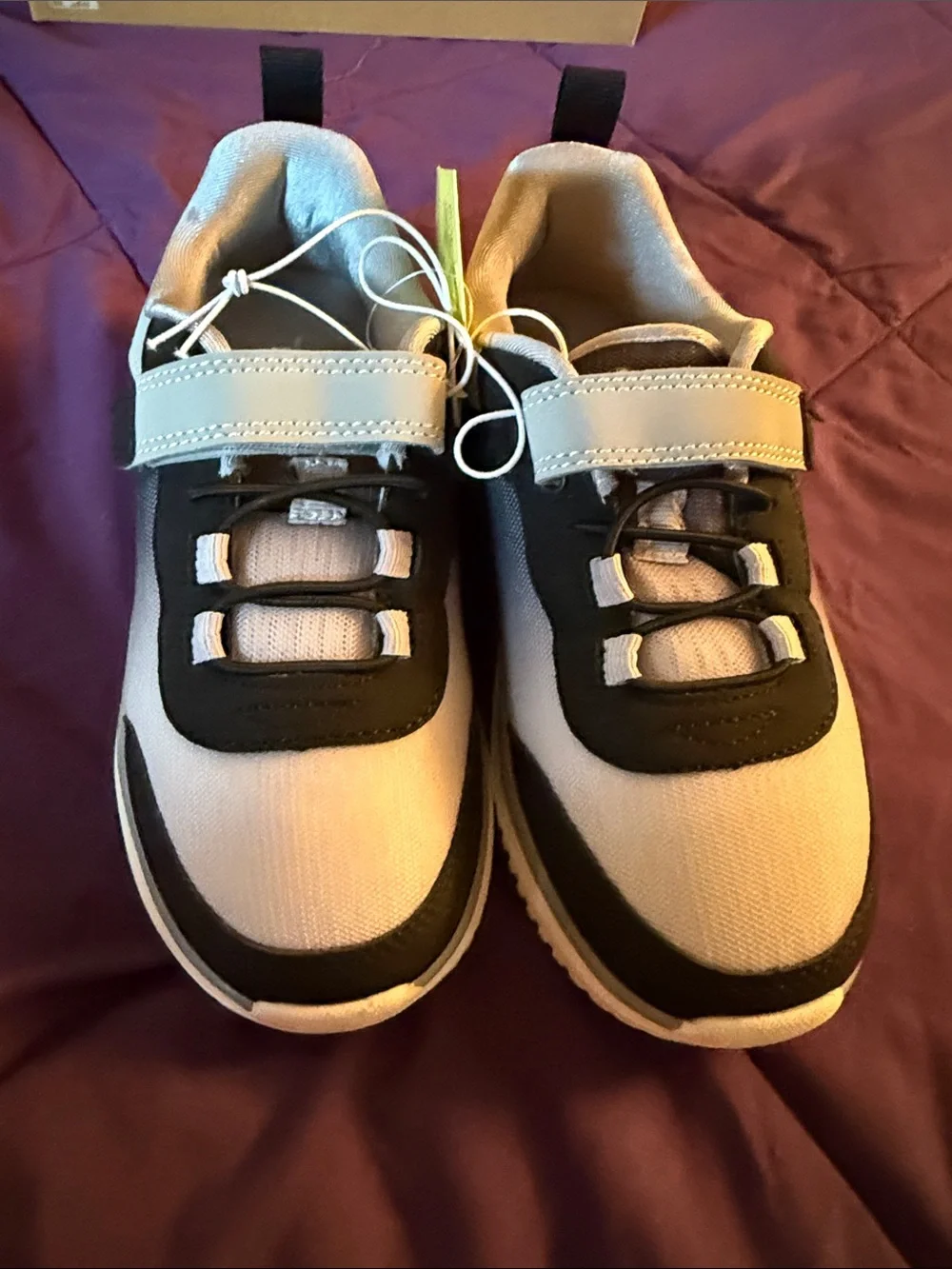 All in Motion Boys Dara Performance Sneakers Gray Black Size 1 for school